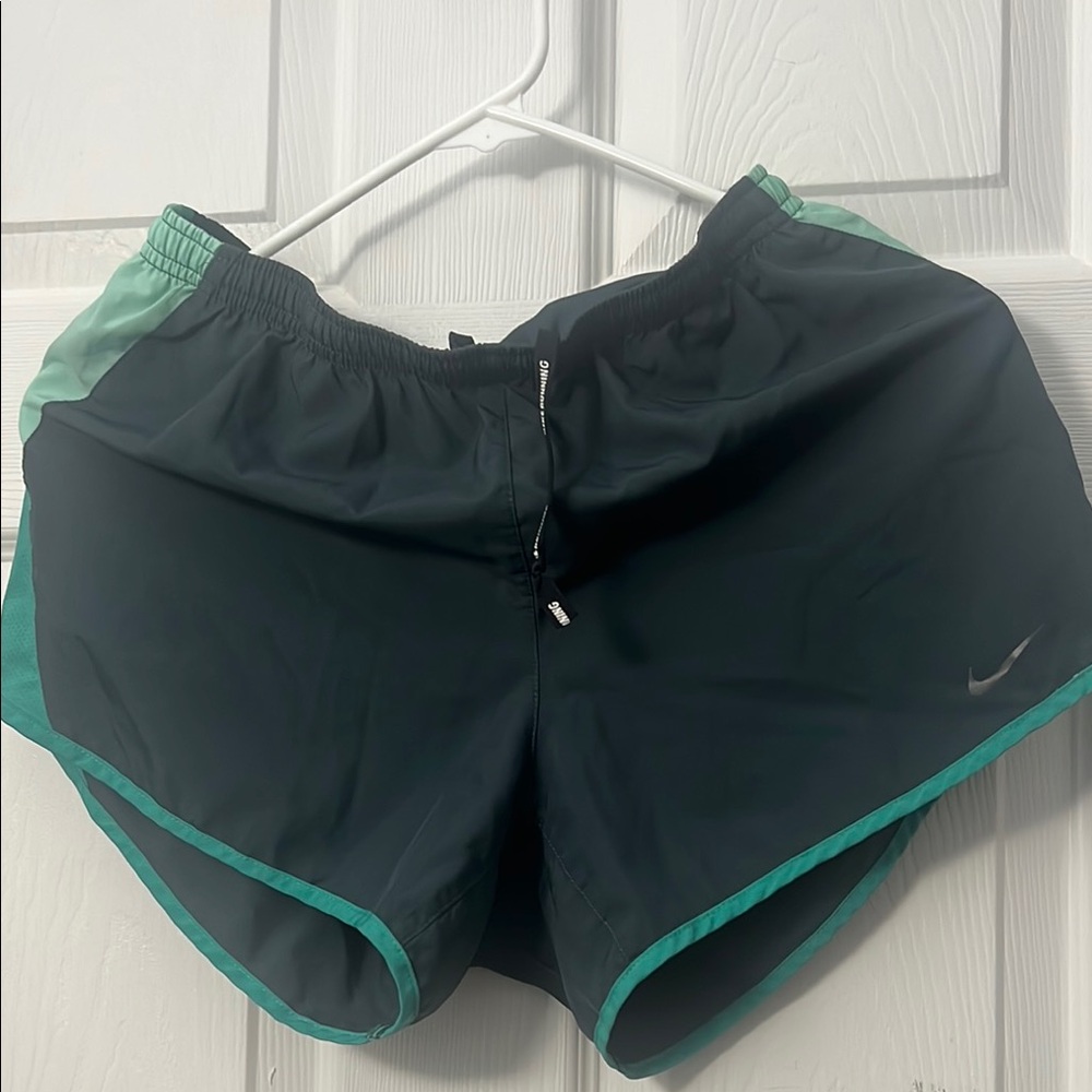 Nike Black and Teal Running Shorts